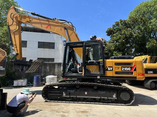 Gebrauchter Sany SY215C Hydraulik-Raupenbagger zum Fabrikpreis in ausgezeichnetem Zustand